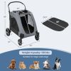 Dog Stroller Foldable Pet Stroller with Dual Entry