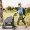 Dog Stroller Foldable Pet Stroller with Dual Entry