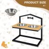 Dog Feeder 5 Heights Elevated with 2 Detachable Stainless Steel Bowl