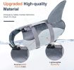 Dog Life Jacket Shark; Life Vest with Rescue Handle for Small Medium and Large Dogs; Safety Swimsuit Preserver for Swimming Pool Beach