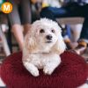 Dog Bed Soft Warm Fleece Cozy Nest Sofa Bed Cushion M Size