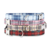 Dog Collar Adjustable - Quick Release Metal Alloy - Red Plaid