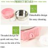 Dog Bowl; Removable Stainless Steel Hanging Bowl Food & Water Feeder Cup