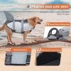 Dog Life Jacket Shark; Life Vest with Rescue Handle for Small Medium and Large Dogs; Safety Swimsuit Preserver for Swimming Pool Beach