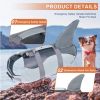Dog Life Jacket Shark; Life Vest with Rescue Handle for Small Medium and Large Dogs; Safety Swimsuit Preserver for Swimming Pool Beach