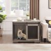 Farmhouse Dog Crate Furniture with Sliding Barn Door