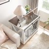 Farmhouse Dog Crate Furniture with Sliding Barn Door