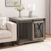 Farmhouse Dog Crate Furniture with Sliding Barn Door