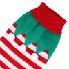 Dog Sweater Christmas Clothes Snowman Stripes Costume Holiday Sweater for Small Medium Dogs