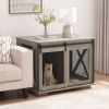 Farmhouse Dog Crate Furniture with Sliding Barn Door