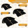 Dog Couch Bed Black Plush Calming with Anti-Slip Bottom