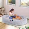 Dog Human Bed with Soft Blanket and Plump Pillow