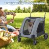 Dog Stroller Foldable Pet Stroller with Dual Entry