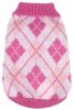 Dog Sweater Argyle Style Ribbed