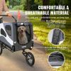 Dog Bike Trailer, Supports 100 lbs, 2-in-1 Stroller Bicycle Carrier, Easy Folding Frame VEVOR