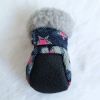 Dog Booties Set, 4 PCS Warm Winter Shoes, Skid-Proof Anti Slip Sole Paw Protector with Zipper Star Design