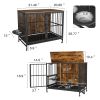 Dogs Kennel up to 60 lb,  Furniture-Style Crate Removable Tray, Double-Door Lift Panel