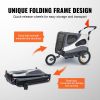 Dog Bike Trailer, Supports 100 lbs, 2-in-1 Stroller Bicycle Carrier, Easy Folding Frame VEVOR