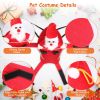 Pet Christmas Costumes Red Winter Coat for Dog Riding Santa Claus New Year Outfit