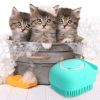 Dog Shampoo Massager Brush Comb Grooming Scrubber Shower Brush For Bathing Short Hair Soft Silicone Brushes