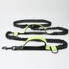 Dog Leash for Medium and Large Dogs - Hands Free  Durable Dual Handle Waist Leash with Reflective Bungee