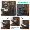 Dogs Kennel up to 60 lb,  Furniture-Style Crate Removable Tray, Double-Door Lift Panel