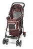 Dog Stroller Trolley, Foldable Travel Carriage with Wheels Zipper Entry Cup Holder Storage Basket, Pushchair Pram Jogger Cart